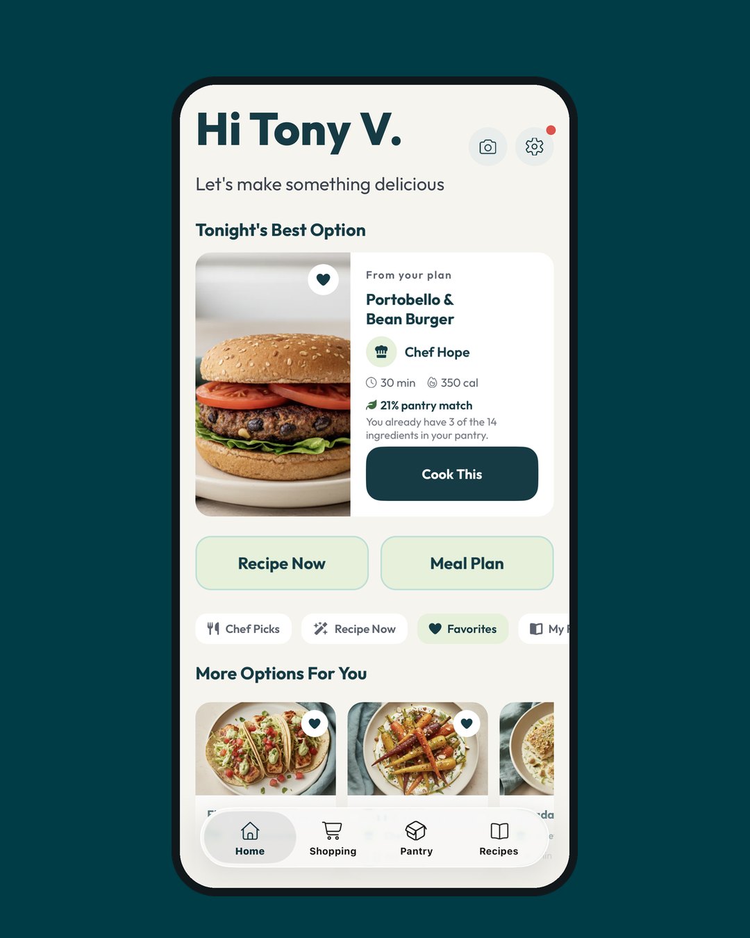 The Food Maestro app shown on phone screens